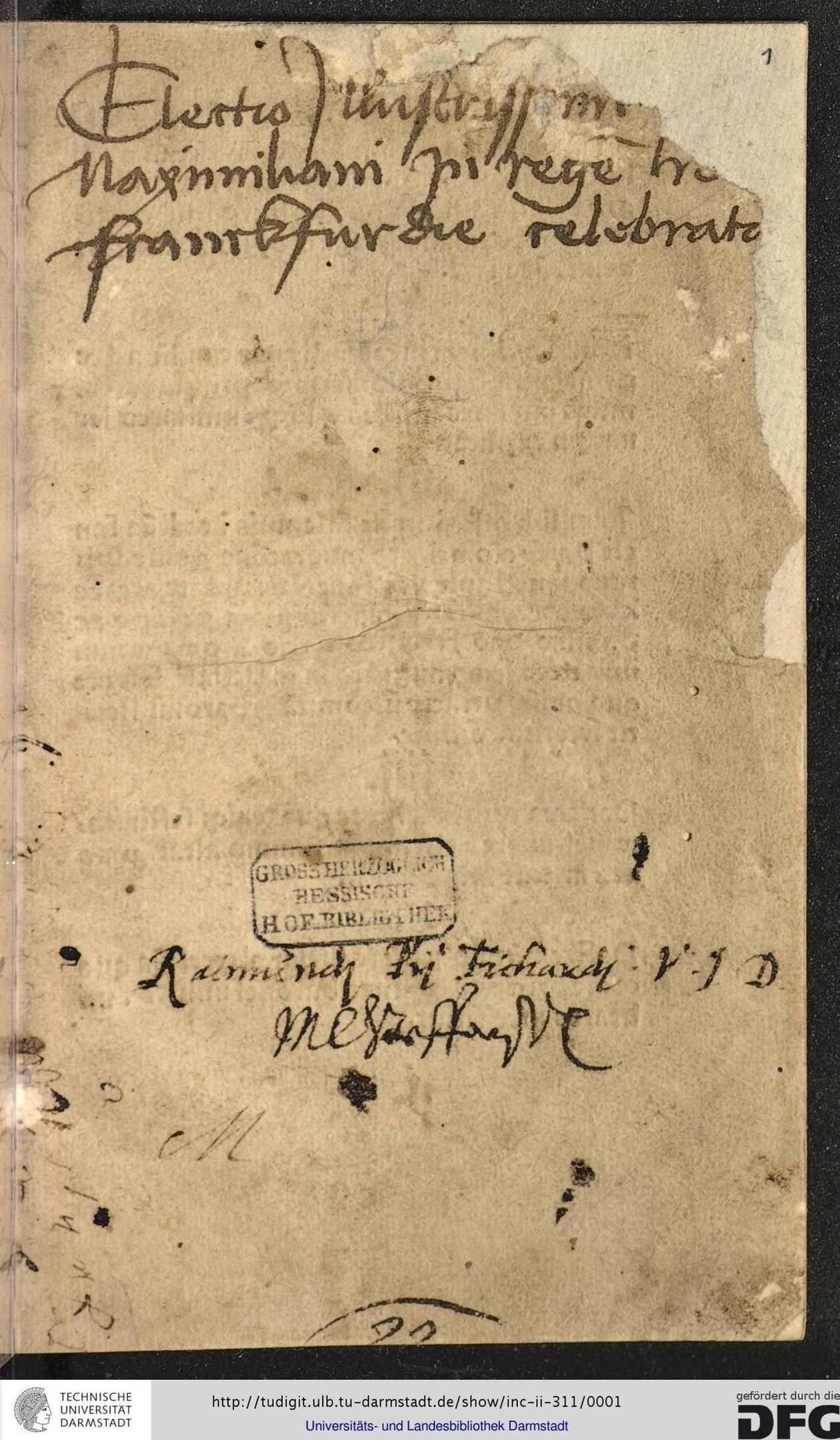 Alter Brief der deutschen Regierung an den Präsidenten der Vereinigten Staaten mit handschriftlichem Text und sichtbaren Wasserzeichen.