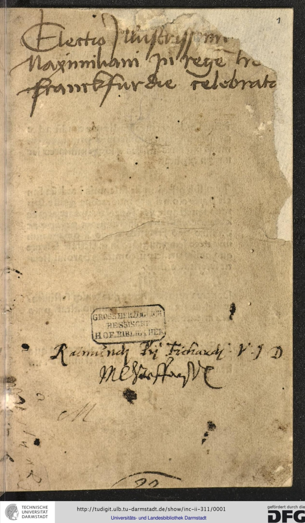 Alter Brief der deutschen Regierung an den Präsidenten der Vereinigten Staaten mit handschriftlichem Text und sichtbaren Wasserzeichen.