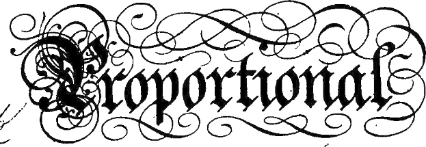 Schwarz-weiß-kalligraphische Darstellung des Wortes "Konzern" mit verzierten Umrandungen.