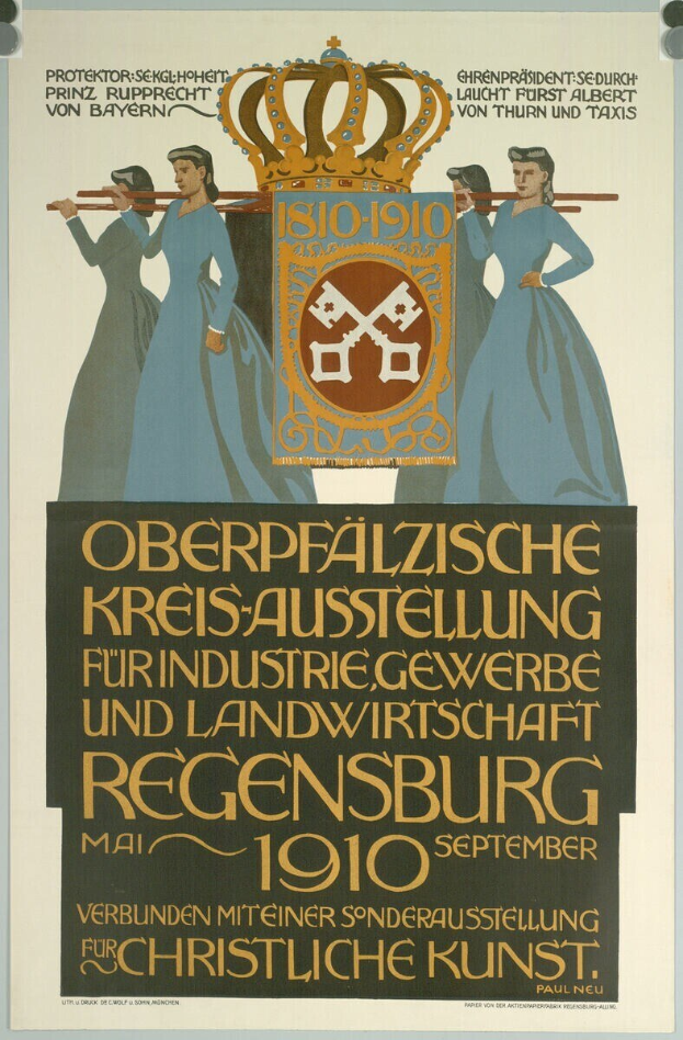 Plakat für die deutsche Revolution von 1910, das eine Gruppe von Menschen und eine Krone mit Text zeigt, wahrscheinlich historische Informationen.