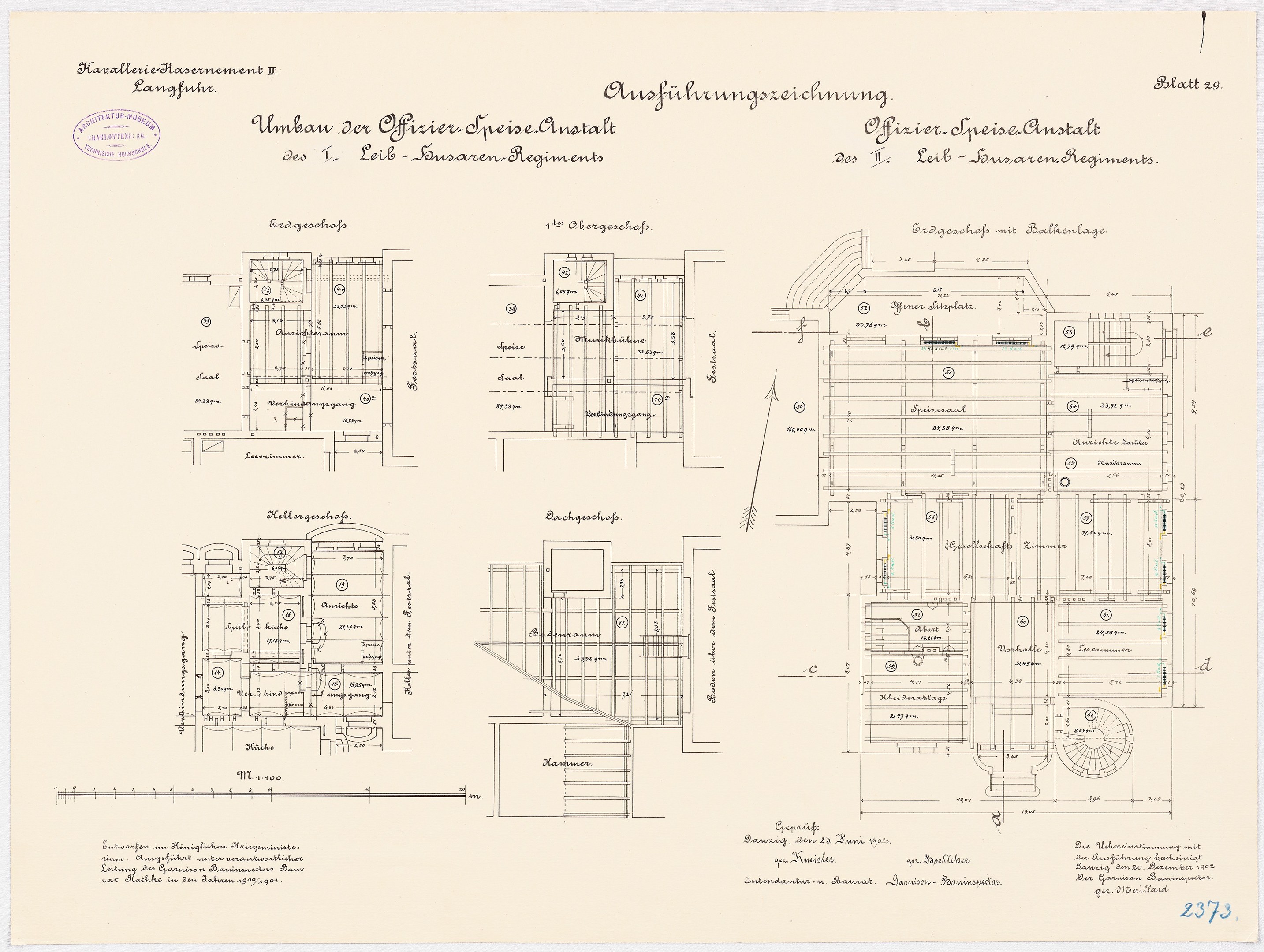 Schwarz-weißer architectural floor plan der ehemaligen Kanzlerbüros, zeigt detaillierte Layouts und Anmerkungen.